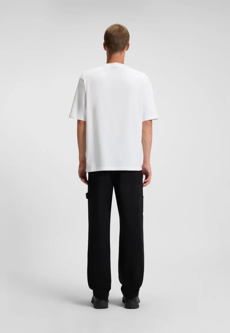 HUGO Cotton-jersey T-shirt with ombré logo embroidery